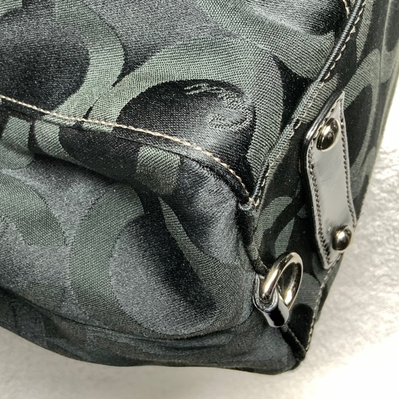 Coach Signature Black Madison Audrey Satchel Shoulder Tote - Picture 14 of 16